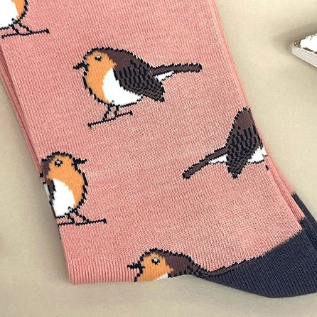 Bamboo Robins Socks In Dusky Pink Bamboo Robins Socks In Dusky Pink